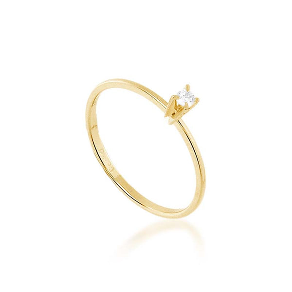 Anel Solitário de Zirconia - AE 0285