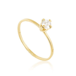 Anel Solitário de Zirconia - AE 0575