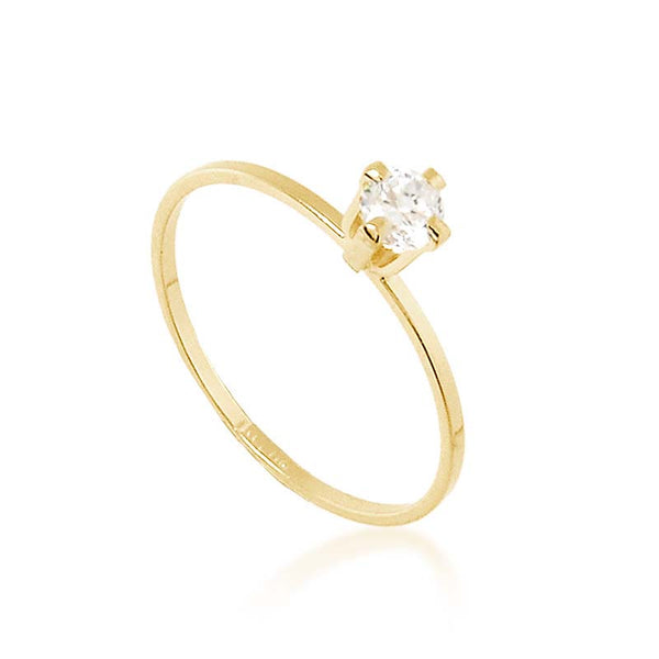 Anel Solitário de Zirconia - AE 0575