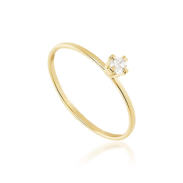 Anel Solitário de Zirconia - AE 0607
