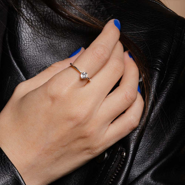 Anel Solitário de Zirconia - AE 0575