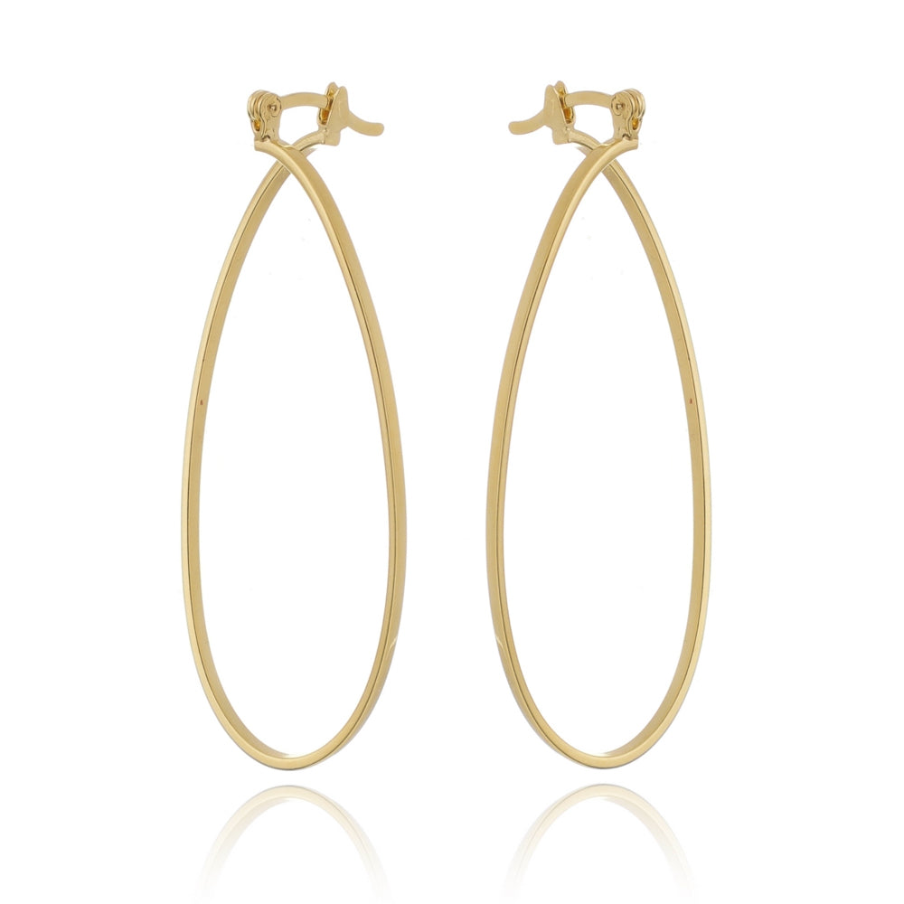 Brinco Argola Alongada Oval - BE 1348