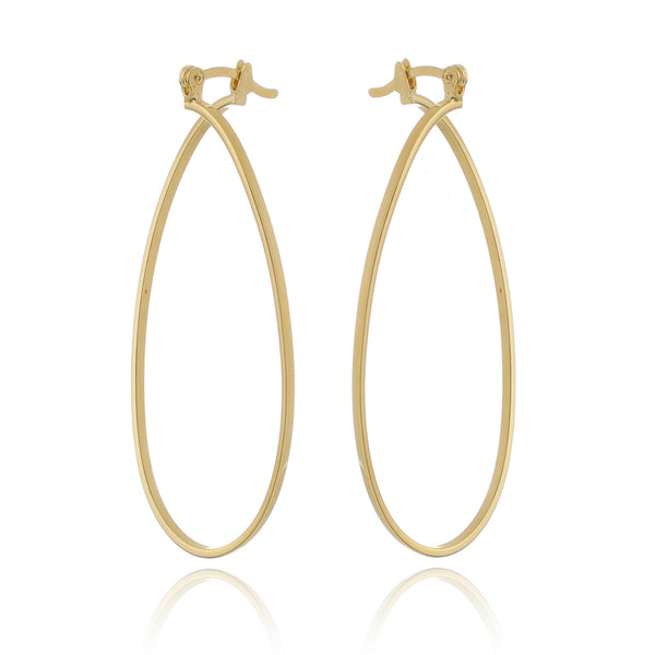 Brinco Argola Alongada Oval - BE 1348