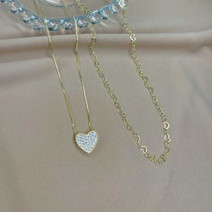 Colar Corações Vazados - COL 0096