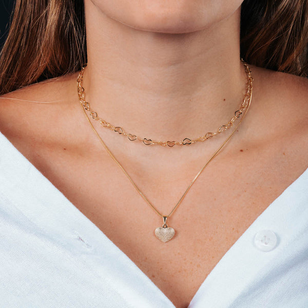 Choker Elos Coração - COL 0097