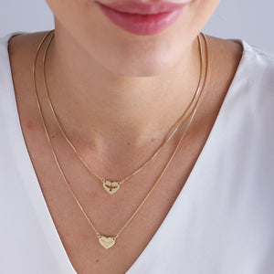 Colar Duplo Espírito Santo em Coração - COL 0265