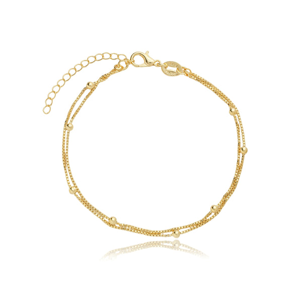 Pulseira Dupla com Esferas - PUL 0154