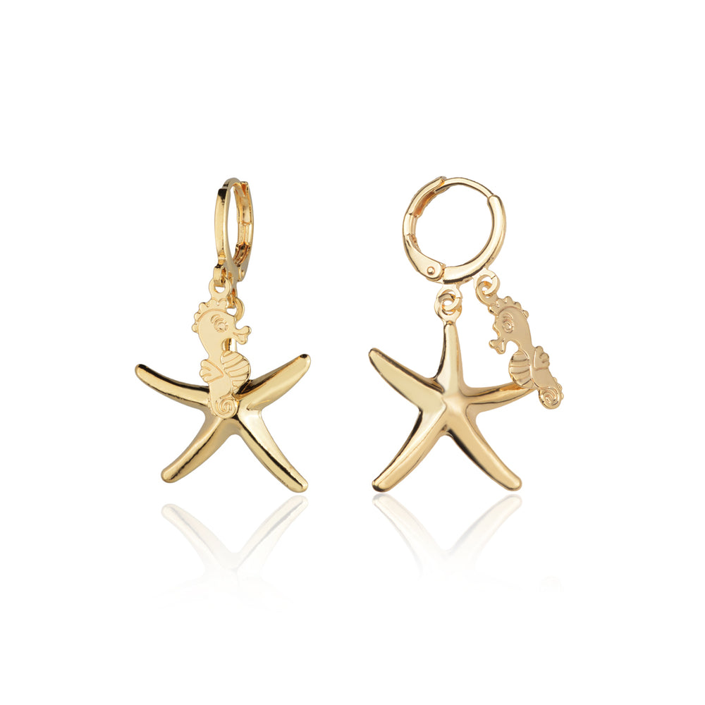 Brinco Argola Pingente Estrela do mar - BAP 0080