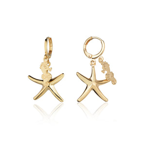 Brinco Argola Pingente Estrela do mar - BAP 0080