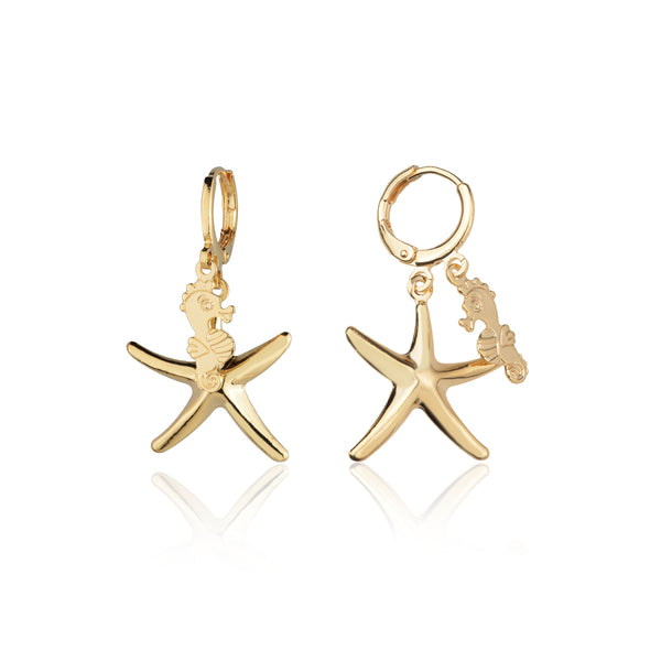 Brinco Argola Pingente Estrela do mar - BAP 0080