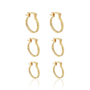 Brincos Argolas Trio - P/M/G - BAP 0138