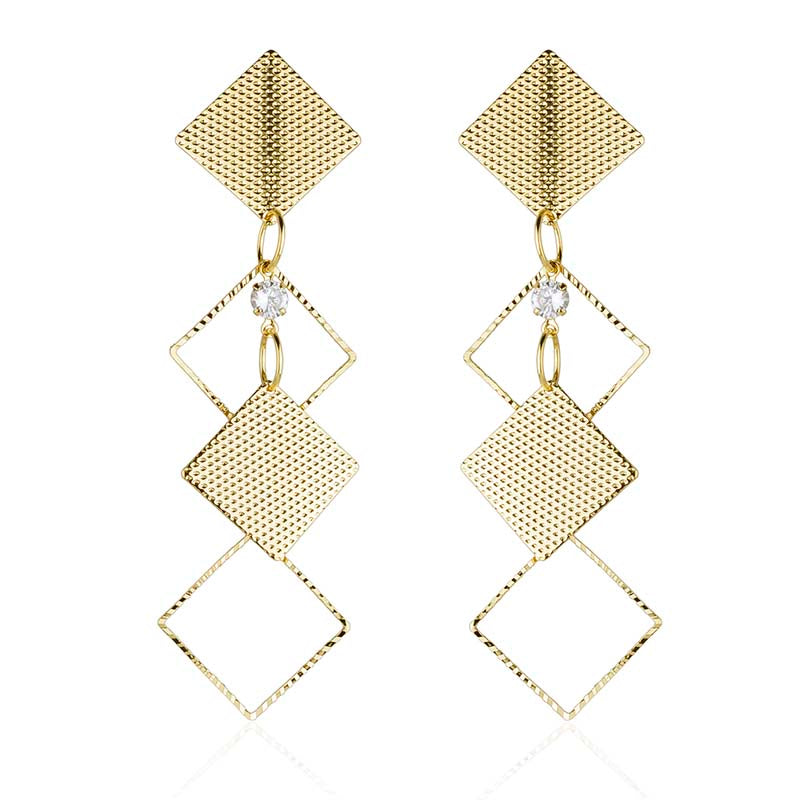 Brinco Losangos Trabalhados - BE 0179