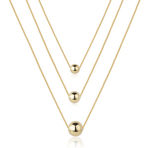 Colar Triplo Esferas - COL 0293