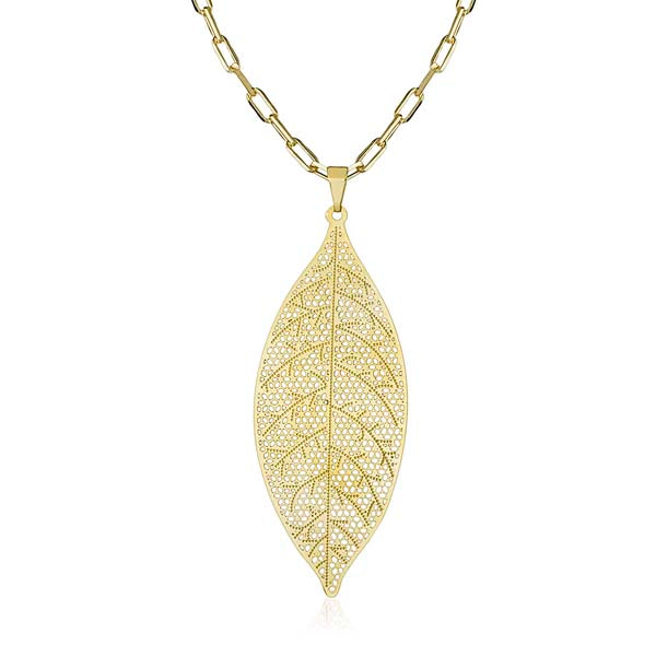 Colar Longo Folha - GRE 0061